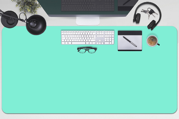 Sous main de bureau menthe