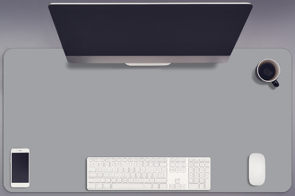 Sous main de bureau gris