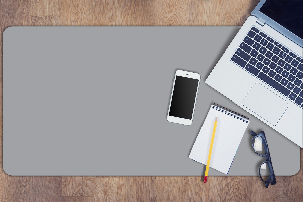 Sous main de bureau gris