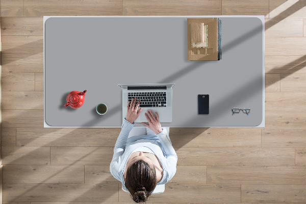 Sous main de bureau gris