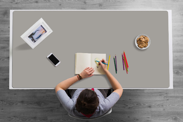 Sous main de bureau Argent