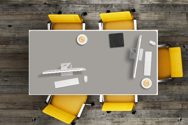 Sous main de bureau Argent