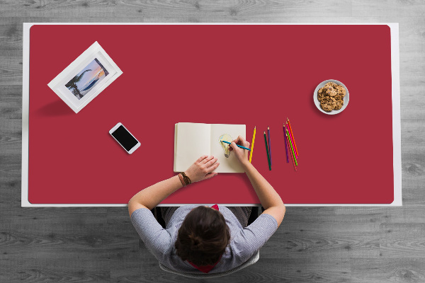 Tapis de bureau Rouge foncé