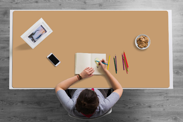 Sous main de bureau Brun clair