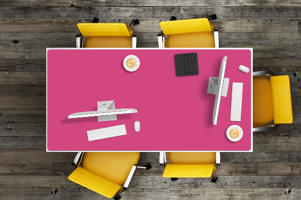 Sous main de bureau Rose
