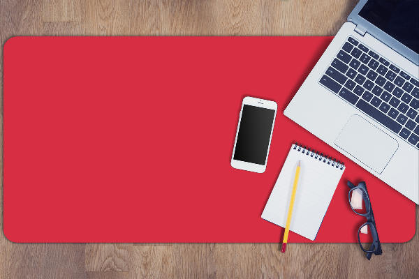 Sous main de bureau rouge