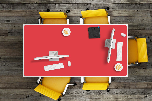 Tapis de bureau Orange