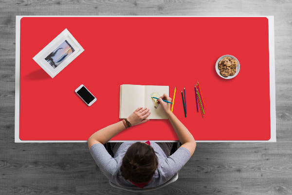 Sous-main bureau Rouge vif