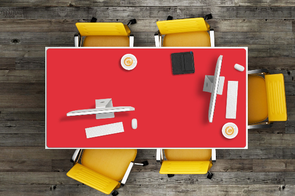 Sous-main bureau Rouge vif