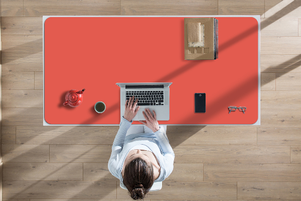 Sous-main bureau Pastel orange