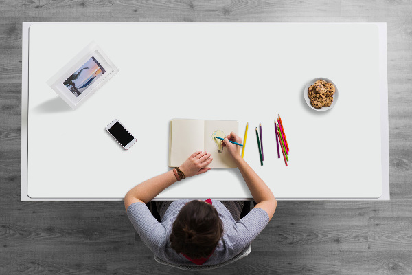 Sous main de bureau Gris clair