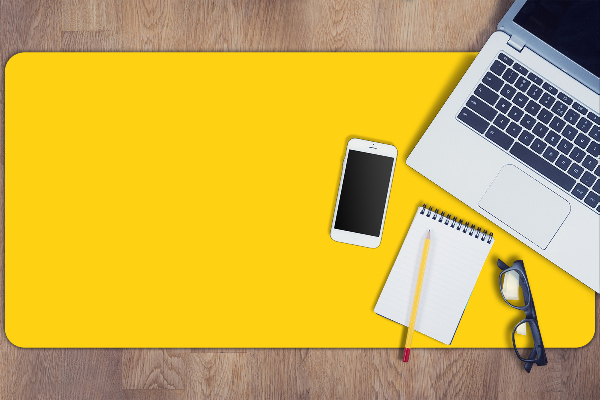 Sous main de bureau Jaune clair