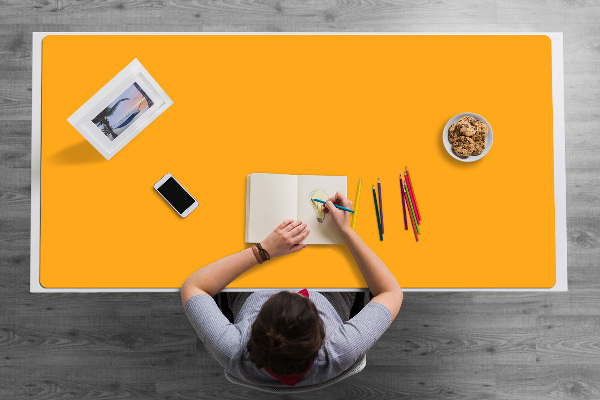 Sous-main bureau Jaune intermédiaire
