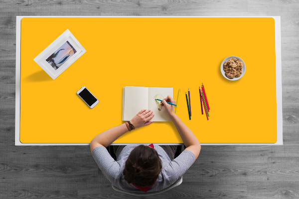 Sous main de bureau Jaune