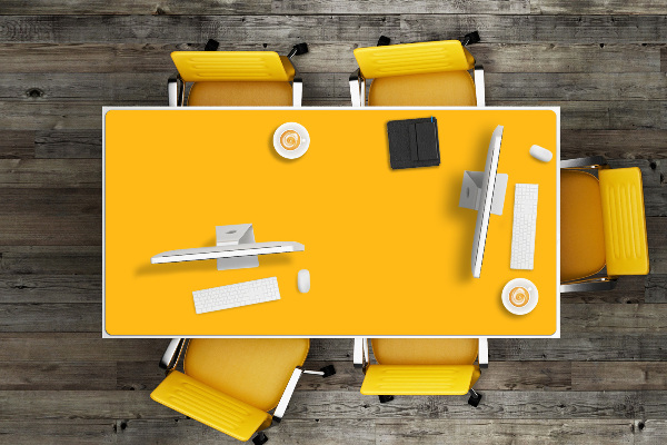 Sous main de bureau Jaune