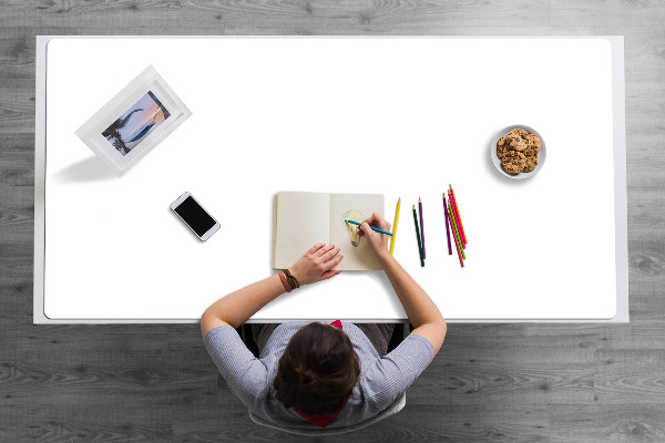 Sous main de bureau blanche