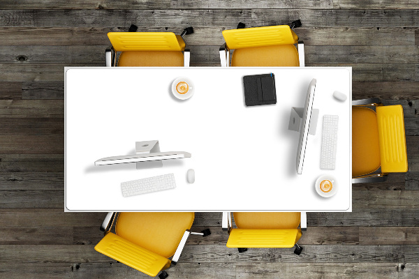Sous main de bureau blanche