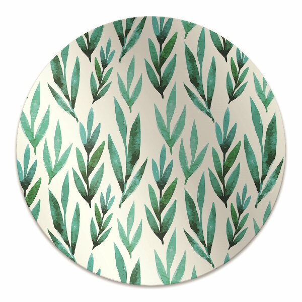Tapis pour chaise de bureau Feuilles vertes