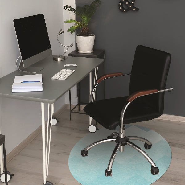 Tapis pour chaise de bureau Zigzags bleu