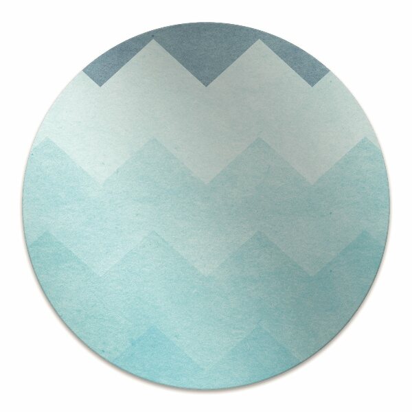 Tapis pour chaise de bureau Zigzags bleu