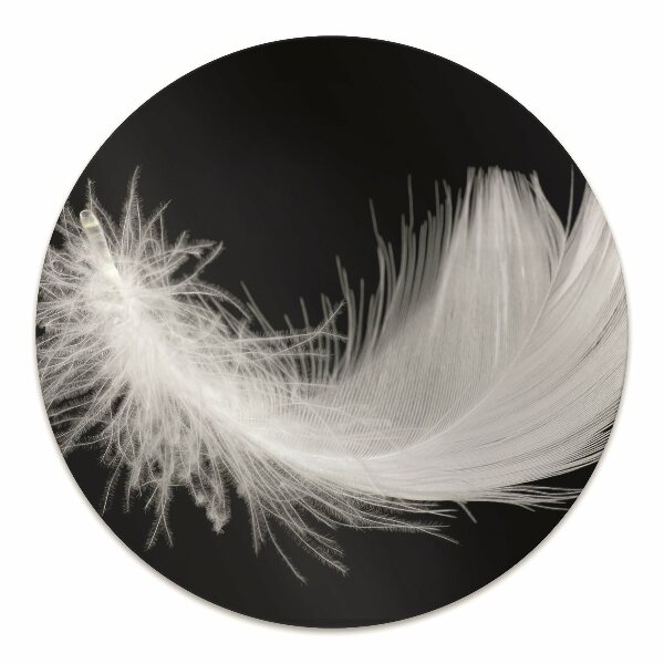 Tapis bureau plume blanche