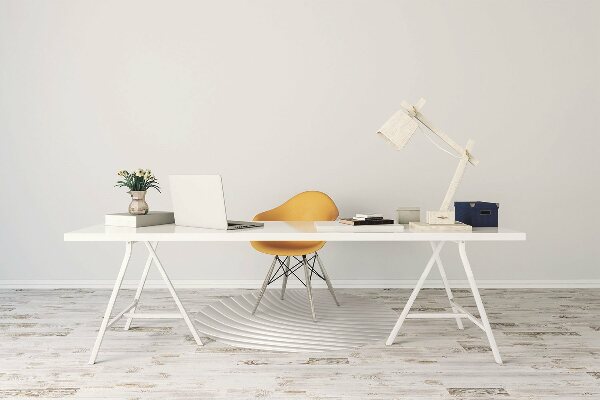 Tapis de chaise de bureau Gourmet blanc