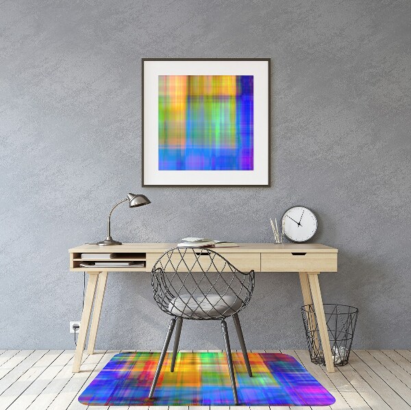 Tapis pour chaise de bureau Treillis coloré