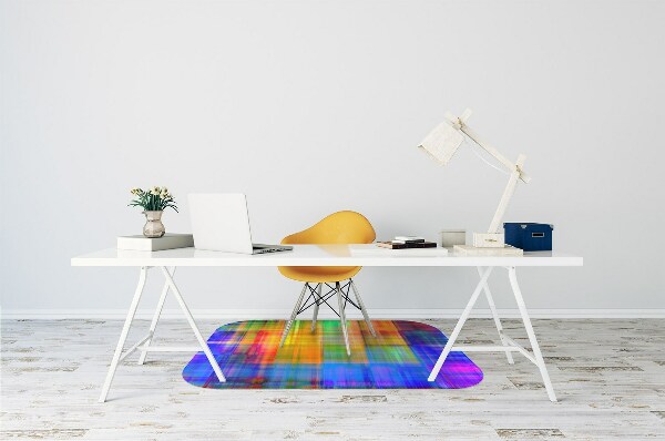 Tapis pour chaise de bureau Treillis coloré
