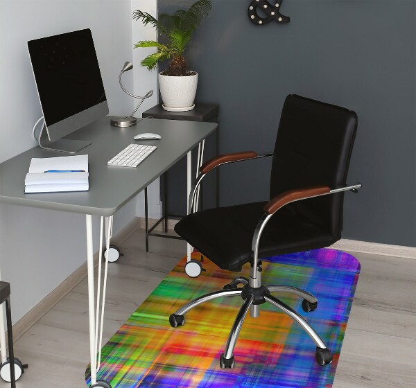 Tapis pour chaise de bureau Treillis coloré