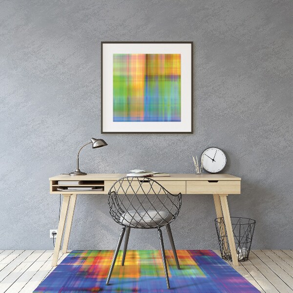 Tapis pour chaise de bureau Treillis coloré