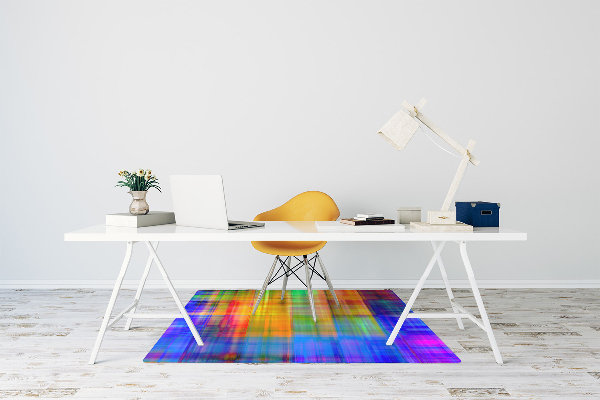 Tapis pour chaise de bureau Treillis coloré
