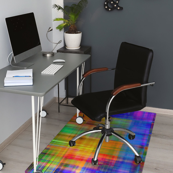 Tapis pour chaise de bureau Treillis coloré