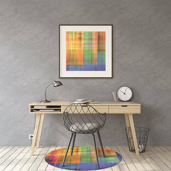 Tapis pour chaise de bureau Treillis coloré