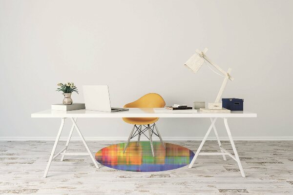 Tapis pour chaise de bureau Treillis coloré