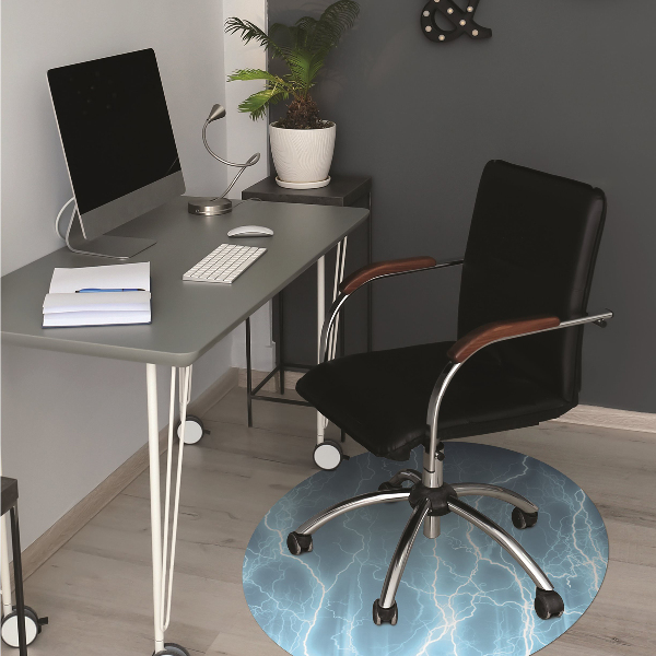 Tapis pour chaise de bureau Lightning bleu