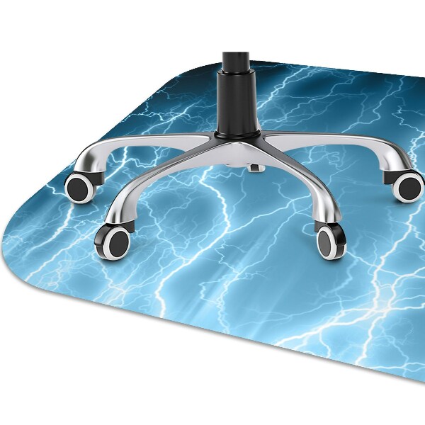 Tapis pour chaise de bureau Lightning bleu