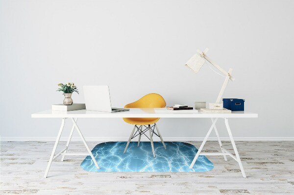 Tapis pour chaise de bureau Lightning bleu