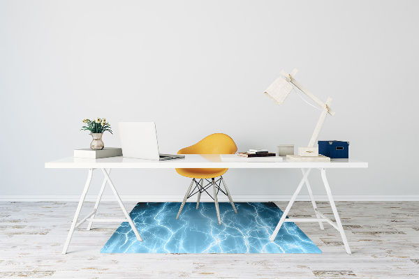 Tapis pour chaise de bureau Lightning bleu