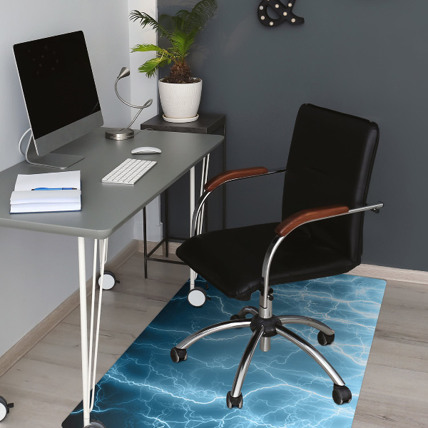 Tapis pour chaise de bureau Lightning bleu