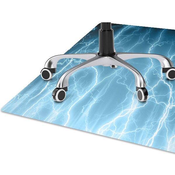 Tapis pour chaise de bureau Lightning bleu