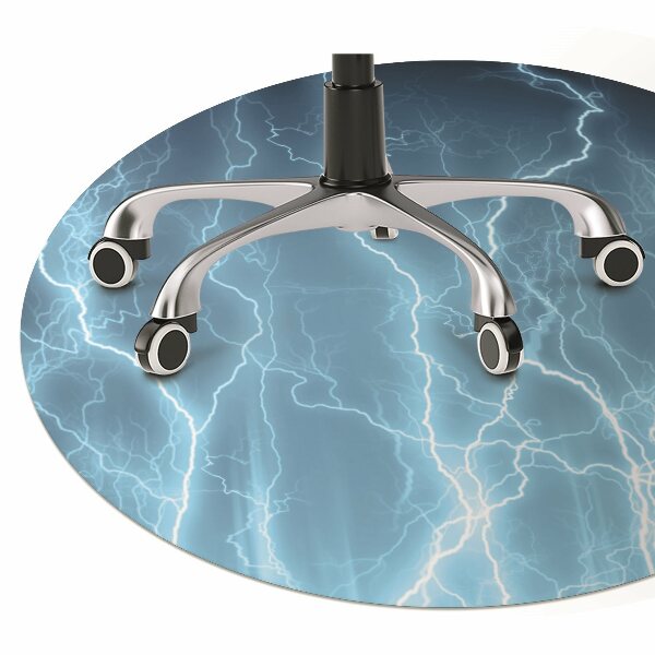 Tapis pour chaise de bureau Lightning bleu
