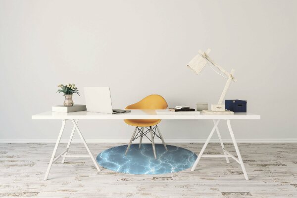 Tapis pour chaise de bureau Lightning bleu
