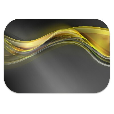 Tapis protège sol Abstraction jaune