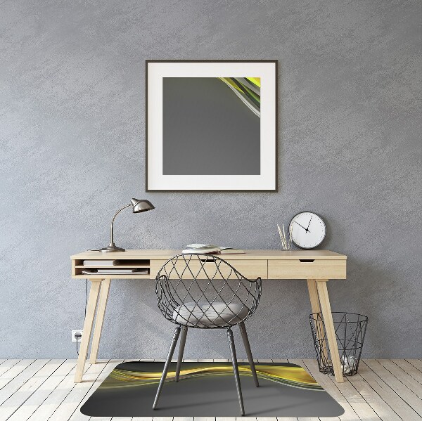 Tapis protège sol Abstraction jaune