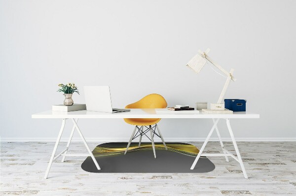 Tapis protège sol Abstraction jaune