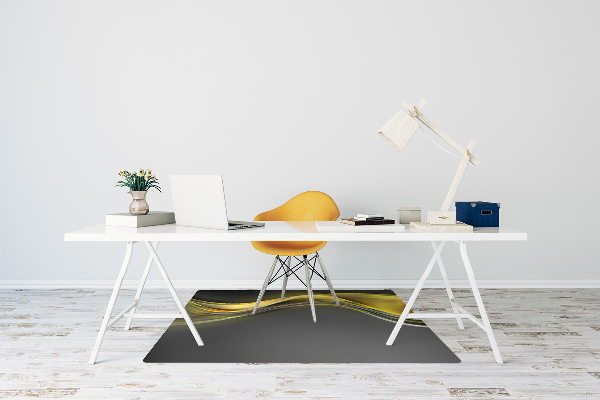Tapis protège sol Abstraction jaune