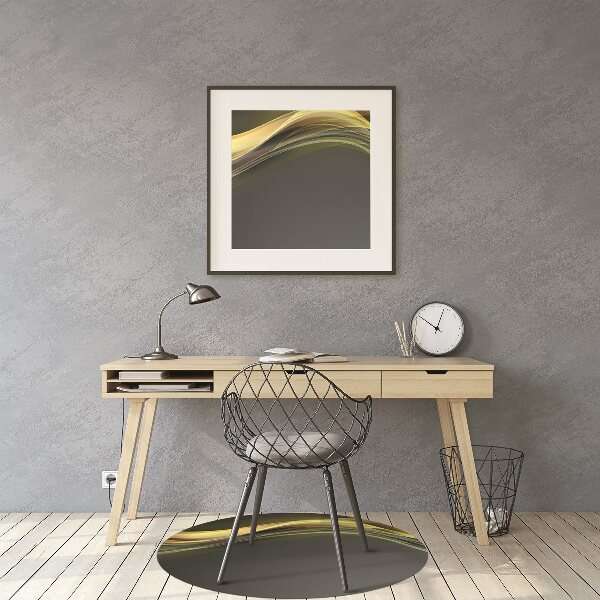 Tapis protège sol Abstraction jaune