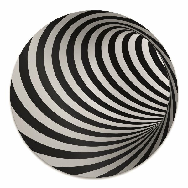 Tapis protège sol Tourbillon noir et blanc