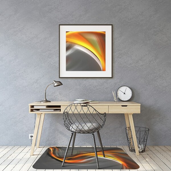 Tapis de protection de sol Abstraction orange