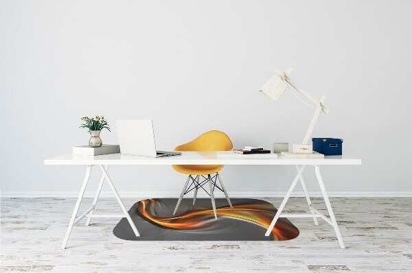 Tapis de protection de sol Abstraction orange